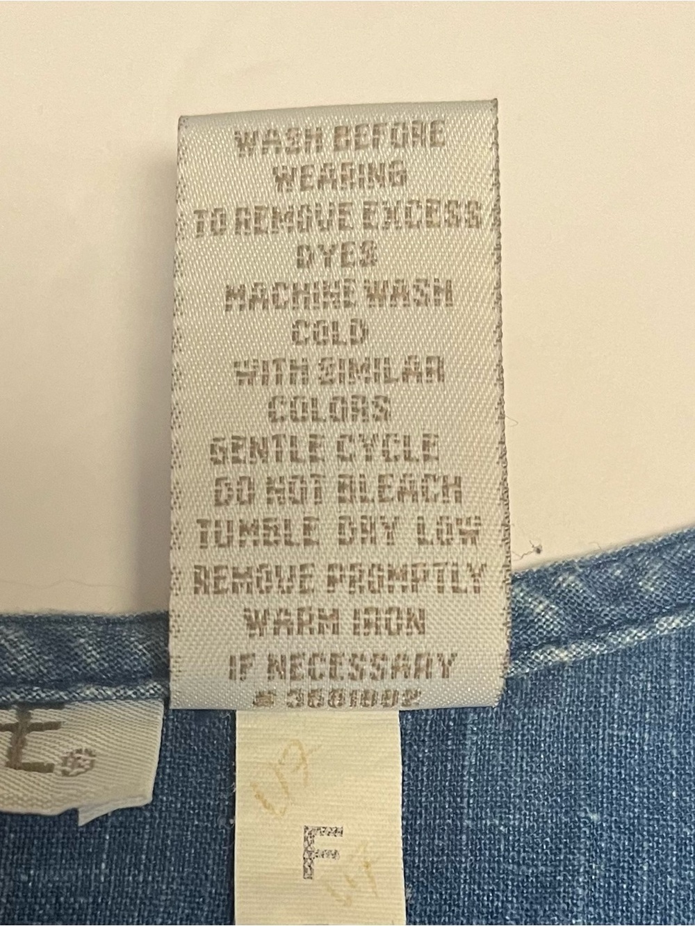 Vintage Boho Hippie Womens Blue Chambray Linen Cotton Sleeveless Tank Top Medium - Picture 5 of 9